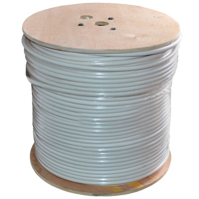 Кабель коаксіальний Ritar (RT-W305-RG690+2x0.5mm/11554) катушка 305 м, білий