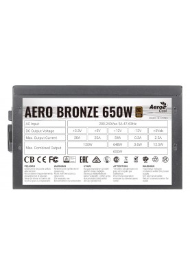 Блок живлення AeroCool Aero Bronze 650 (ACPB-AR65AEC.11) 650W