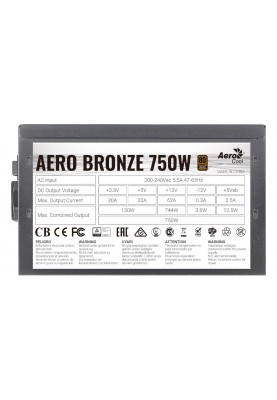 Блок живлення AeroCool Aero Bronze 750 (ACPB-AR75AEC.11) 750W