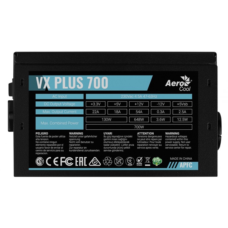 Блок живлення AeroCool VX Plus 700 (ACPN-VS70AEY.11) 700W