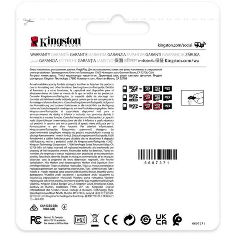Карта пам`ятi MicroSDHC 32GB UHS-I/U3 Class 10 Kingston Industrial (SDCIT2/32GBSP)