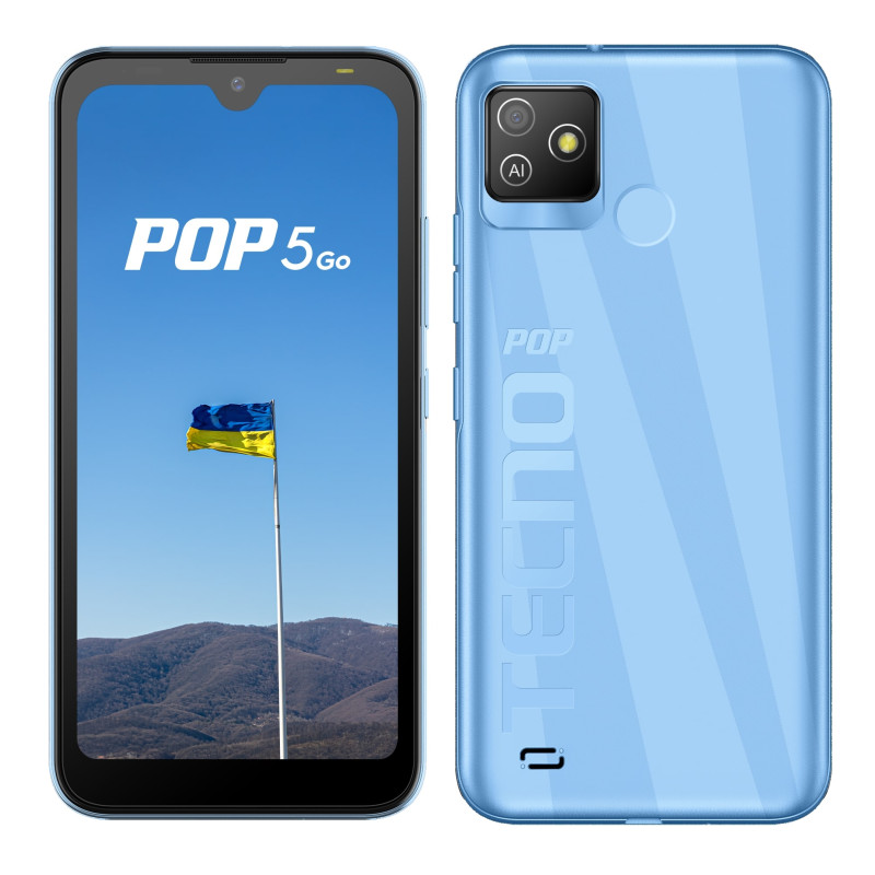 Смартфон Tecno Pop 5 Go (BD1) 1/16GB Dual Sim Diamond Blue (4895180771026)