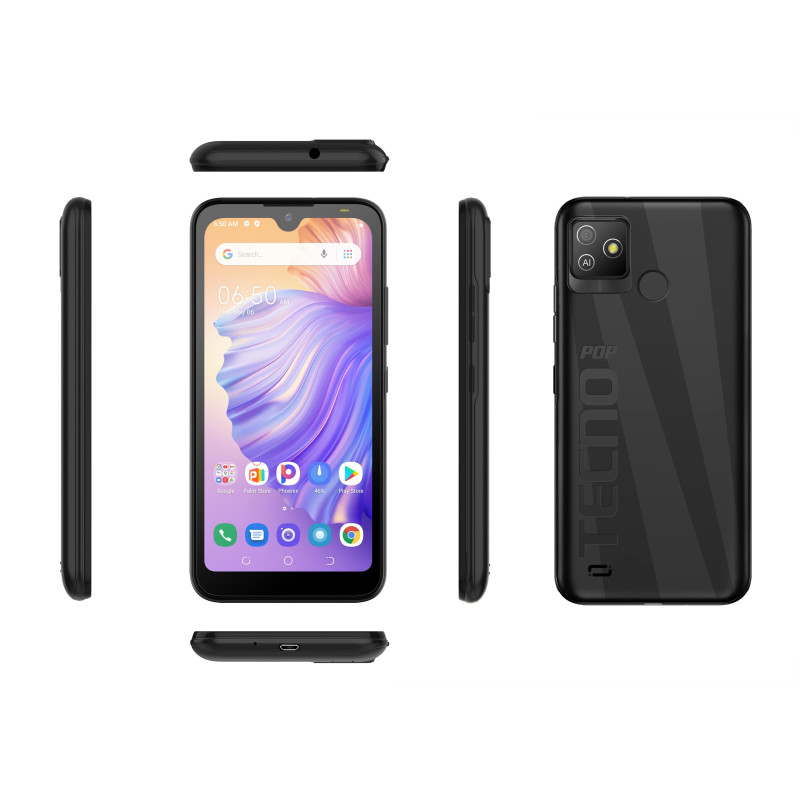 Смартфон Tecno Pop 5 Go (BD1) 1/16GB Dual Sim Aether Black (4895180771019)