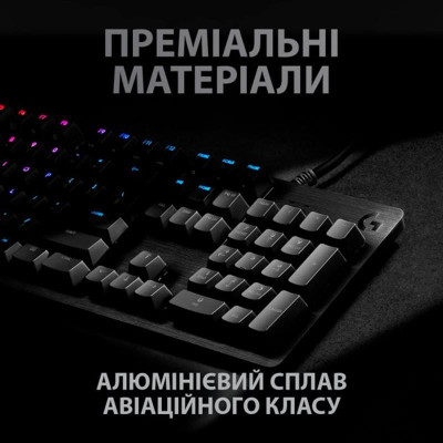Клавiатура Logitech G512 Carbon Lightsync RGB Mechanical Black USB (920-008946) Клавiатура Logitech G512 Carbon Lightsync RGB Mechanical Black USB (920-008946)
