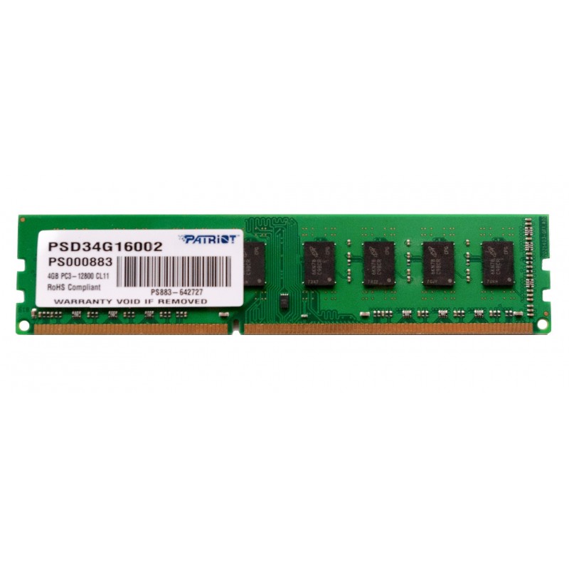 Модуль пам`ятi DDR3 4GB/1600 Patriot Signature Line (PSD34G16002)