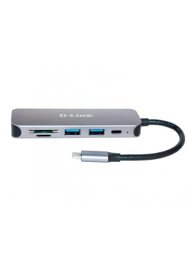 Концентратор USB Type-C D-Link DUB-2325 2хUSB3.0, 1xUSB-C, 1xSD, 1xmicroSD