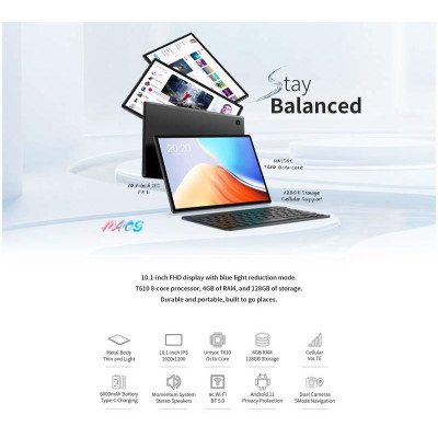 Планшетний ПК Teclast M40S 4/128GB 4G Dual Sim Space Gray (TLA007/M1B1/TL-102771)