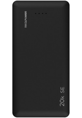 Універсальна мобільна батарея RealPower PB-20k SE Powerbank 20000mAh Black (PB-20k)