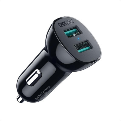Автомобільний зарядний пристрій Choetech C0051 36W QC3.0 (2USBx2.4A) (C0051-V5) Автомобільний зарядний пристрій Choetech C0051 36W QC3.0 (2USBx2.4A) (C0051-V5)