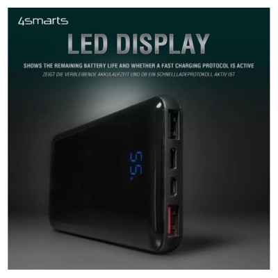 Універсальна мобільна батарея 4smarts VoltHub Ultimate 2 10000mAh QC, PD 18W, Wireless, Black