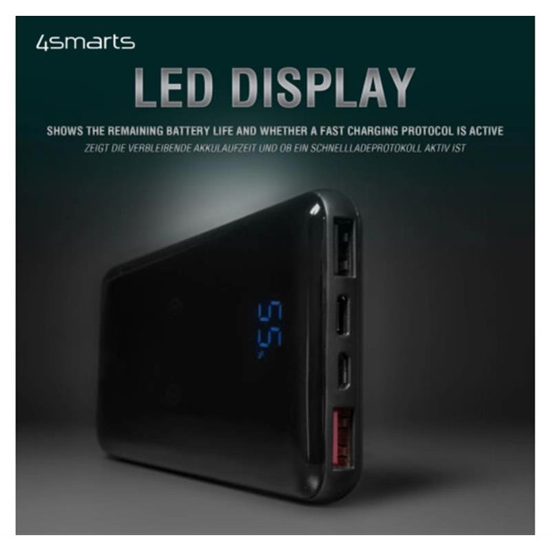 Універсальна мобільна батарея 4smarts VoltHub Ultimate 2 10000mAh QC, PD 18W, Wireless, Black