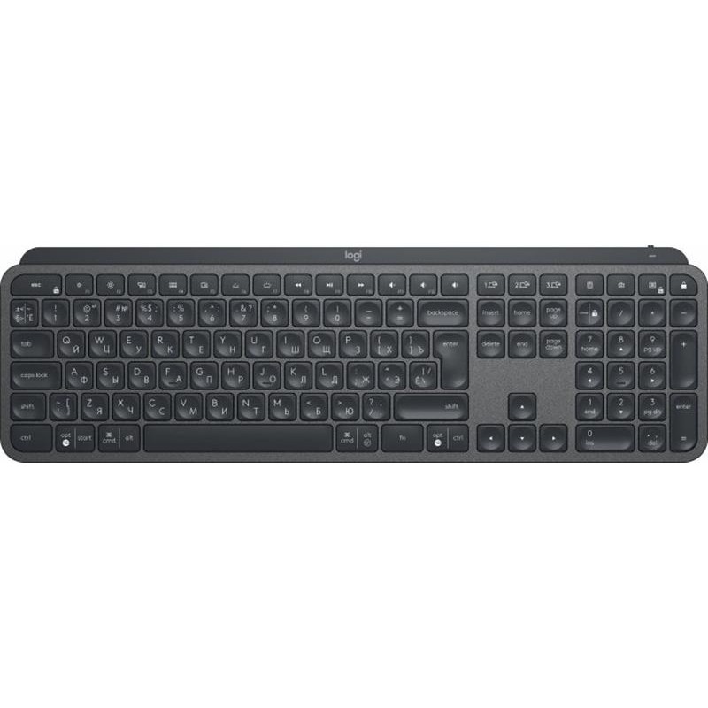 Клавіатура бездротова Logitech MX Keys Advanced Wireless Illuminated UA Graphite (920-009415)
