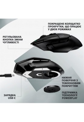 Миша бездротова Logitech G502 X Lightspeed Black (910-006180)