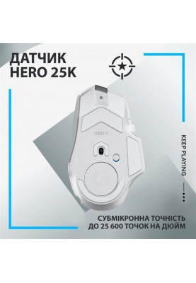 Миша бездротова Logitech G502 X Lightspeed White (910-006189)