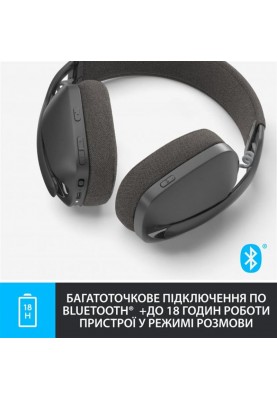 Bluetooth-гарнітура Logitech Zone Vibe 100 Wireless Graphite (981-001213)