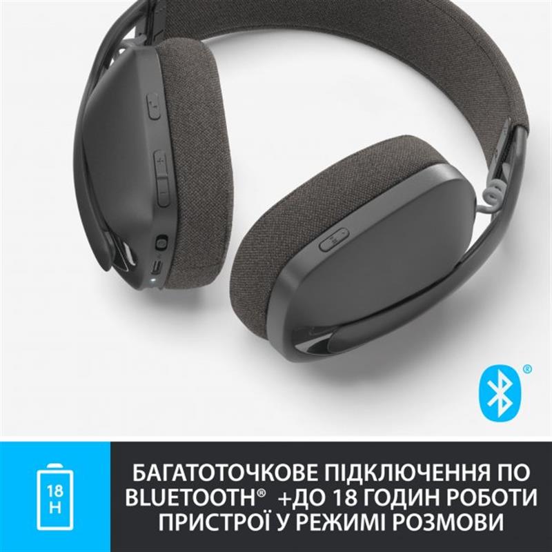 Bluetooth-гарнітура Logitech Zone Vibe 100 Wireless Graphite (981-001213)