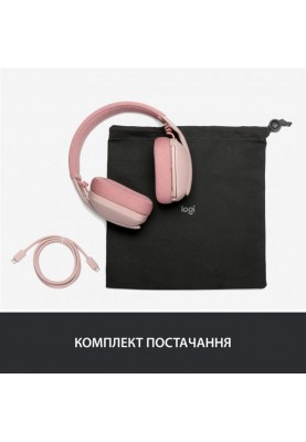 Bluetooth-гарнітура Logitech Zone Vibe 100 Wireless Rose (981-001224)