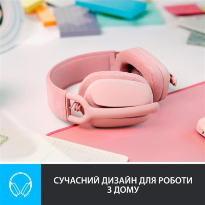 Bluetooth-гарнітура Logitech Zone Vibe 100 Wireless Rose (981-001224) Bluetooth-гарнітура Logitech Zone Vibe 100 Wireless Rose (981-001224)