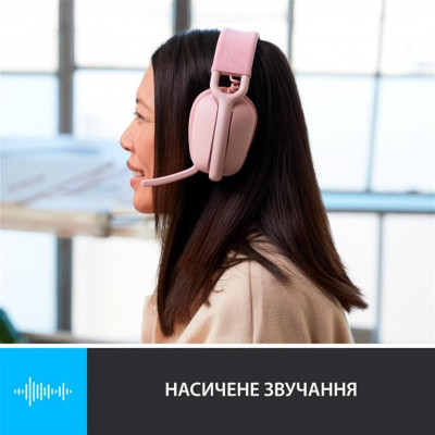 Bluetooth-гарнітура Logitech Zone Vibe 100 Wireless Rose (981-001224) Bluetooth-гарнітура Logitech Zone Vibe 100 Wireless Rose (981-001224)