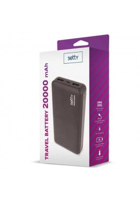 Універсальна мобільна батарея Setty 20000 mAh Black (GSM043161)