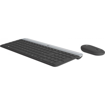 Комплект (клавіатура, мишка) бездротовий Logitech MK470 Graphite (920-009204)