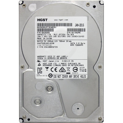 Накопичувач HDD SATA 1.0TB Hitachi (HGST) Ultrastar A7K2000 7200rpm 32MB (0A39289_HUA722010CLA330) Refurbished