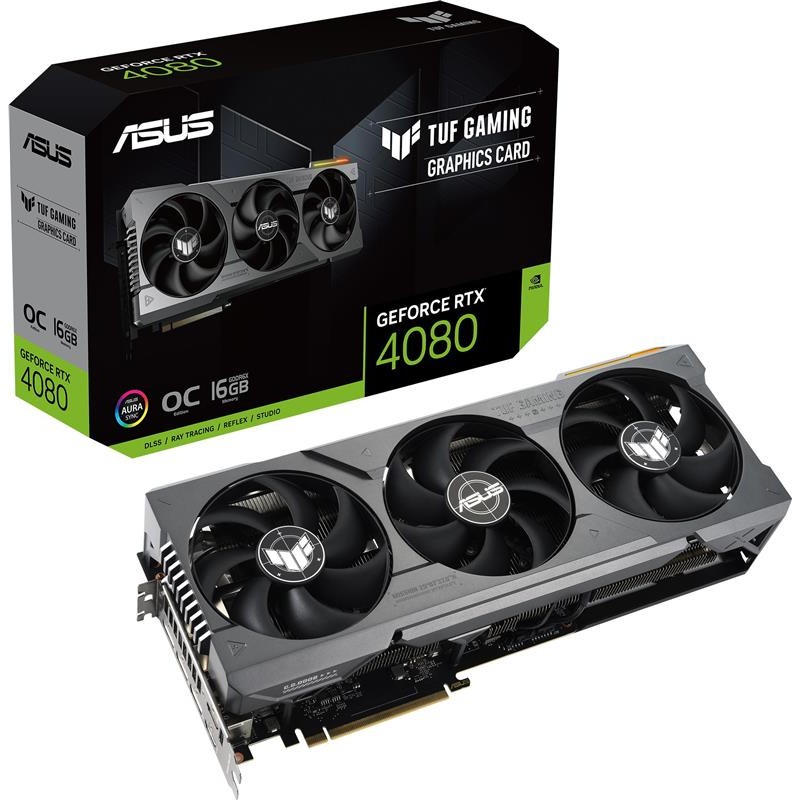 Відеокарта GF RTX 4080 16GB GDDR6X TUF Gaming OC Asus (TUF-RTX4080-O16G-GAMING)