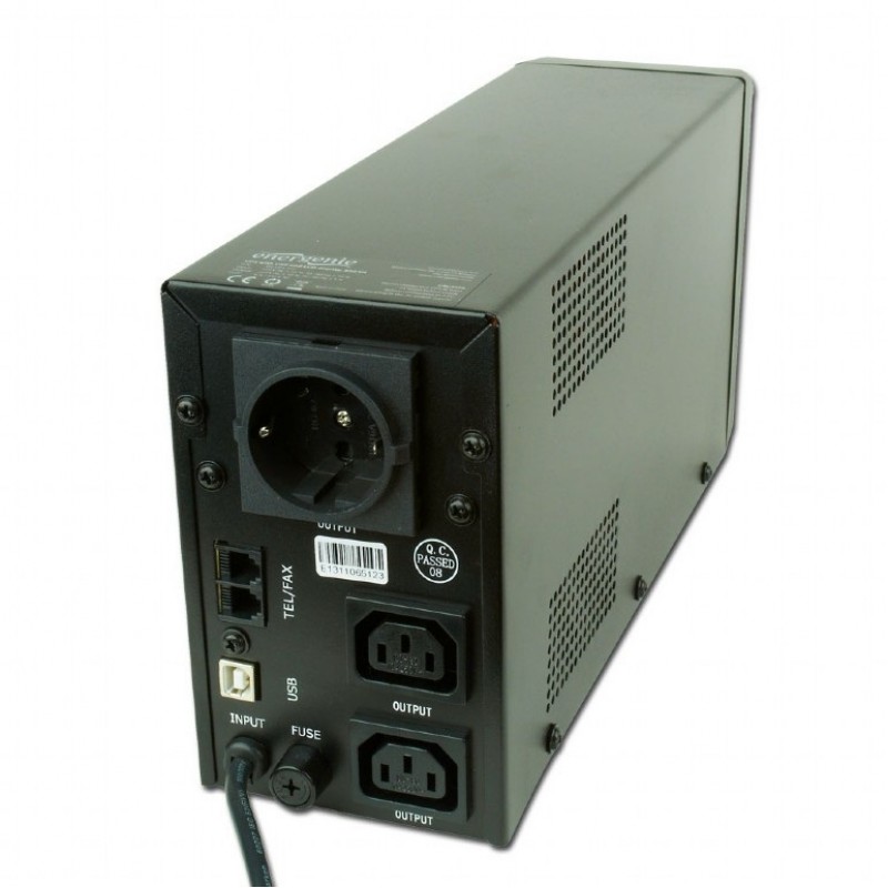 Джерело безперебійного живлення EnerGenie EG-UPS-032 850VA, Line Int., AVR, 2xIEC+1xSchuko, USB, LCD, RJ11