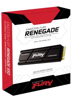 Накопичувач SSD  500GB Kingston Fury Renegade with Heatsink M.2 2280 PCIe 4.0 x4 NVMe 3D TLC (SFYRSK/500G)