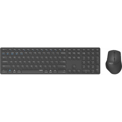 Комплект (клавіатура, миша) бездротовий Rapoo 9800M Wireless Dark Grey