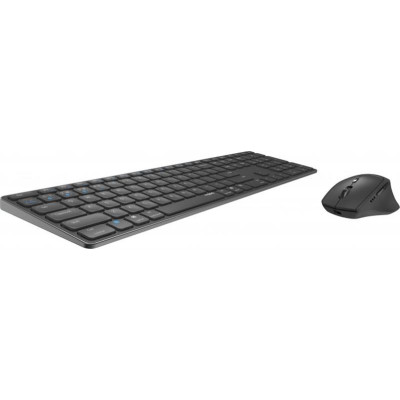 Комплект (клавіатура, миша) бездротовий Rapoo 9800M Wireless Dark Grey