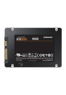 Накопичувач SSD  500GB Samsung 870 EVO 2.5" SATAIII MLC (MZ-77E500B/EU)