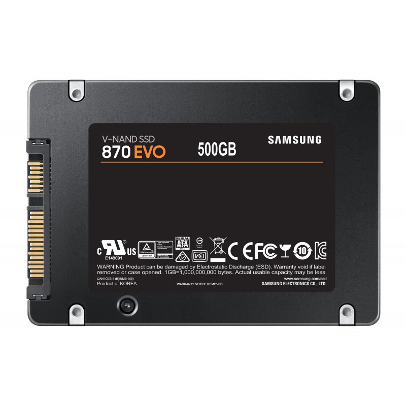 Накопичувач SSD  500GB Samsung 870 EVO 2.5" SATAIII MLC (MZ-77E500B/EU)