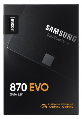 Накопичувач SSD  500GB Samsung 870 EVO 2.5" SATAIII MLC (MZ-77E500B/EU)