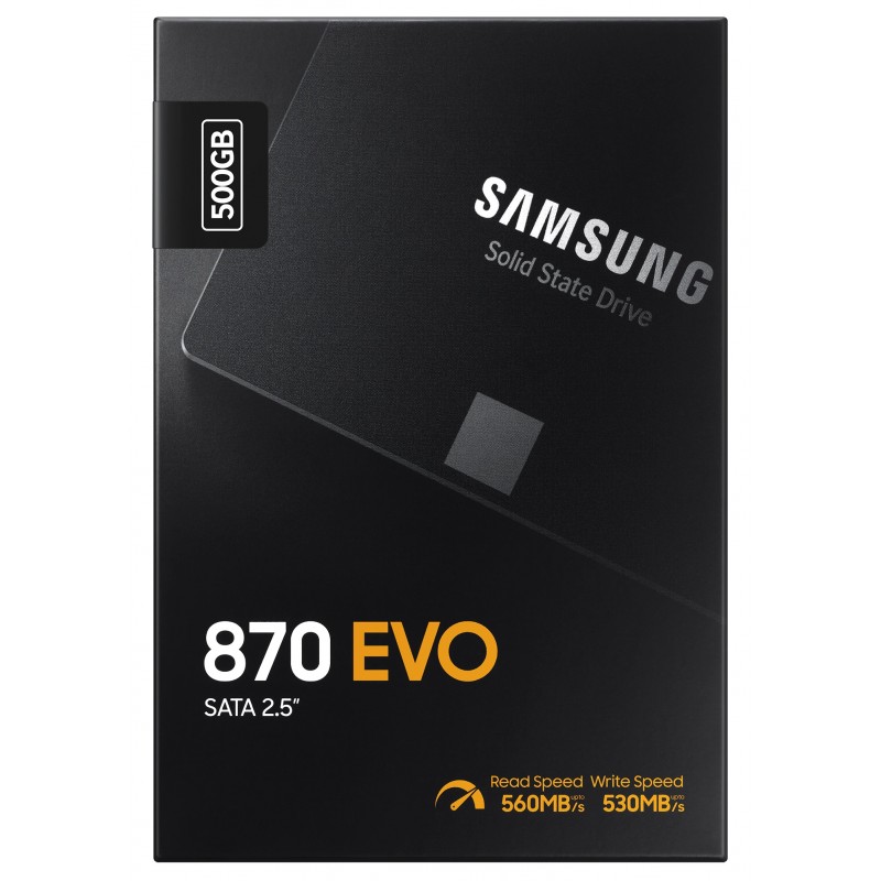 Накопичувач SSD  500GB Samsung 870 EVO 2.5" SATAIII MLC (MZ-77E500B/EU)