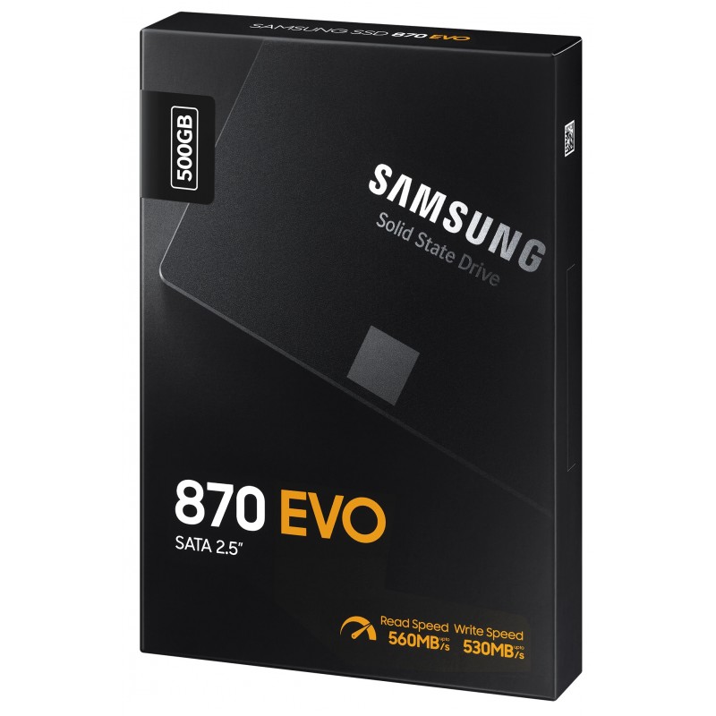 Накопичувач SSD  500GB Samsung 870 EVO 2.5" SATAIII MLC (MZ-77E500B/EU)