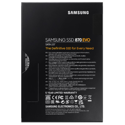 Накопичувач SSD  500GB Samsung 870 EVO 2.5" SATAIII MLC (MZ-77E500B/EU)