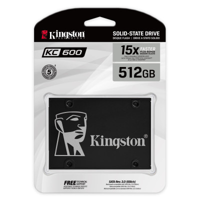 Накопичувач SSD 512GB Kingston KC600 2.5` SATAIII 3D TLC (SKC600/512G) Накопичувач SSD 512GB Kingston KC600 2.5` SATAIII 3D TLC (SKC600/512G)