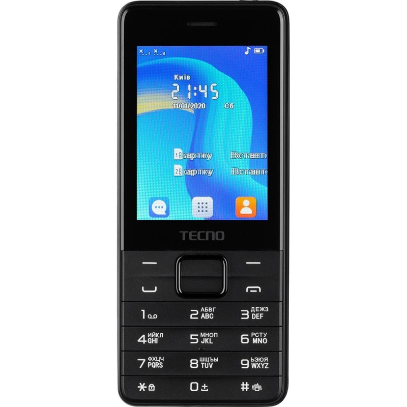 Мобiльний телефон Tecno T454 Dual Sim Black (4895180745973)
