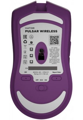 Мишка Hator Pulsar Wireless Lilac (HTM-317) USB