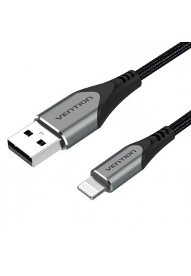 Кабель Vention USB - Lightning (M/M), 2.4 A, 1.5 м, Grey (LABHG)