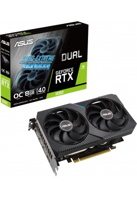 Відеокарта GF RTX 3060  8GB GDDR6 Dual OC Asus (DUAL-RTX3060-O8G)