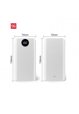 Універсальна мобільна батарея Gusgu Xiamen Mini 80000M 20000 mAh White (GB/T-35590/UA-102807)