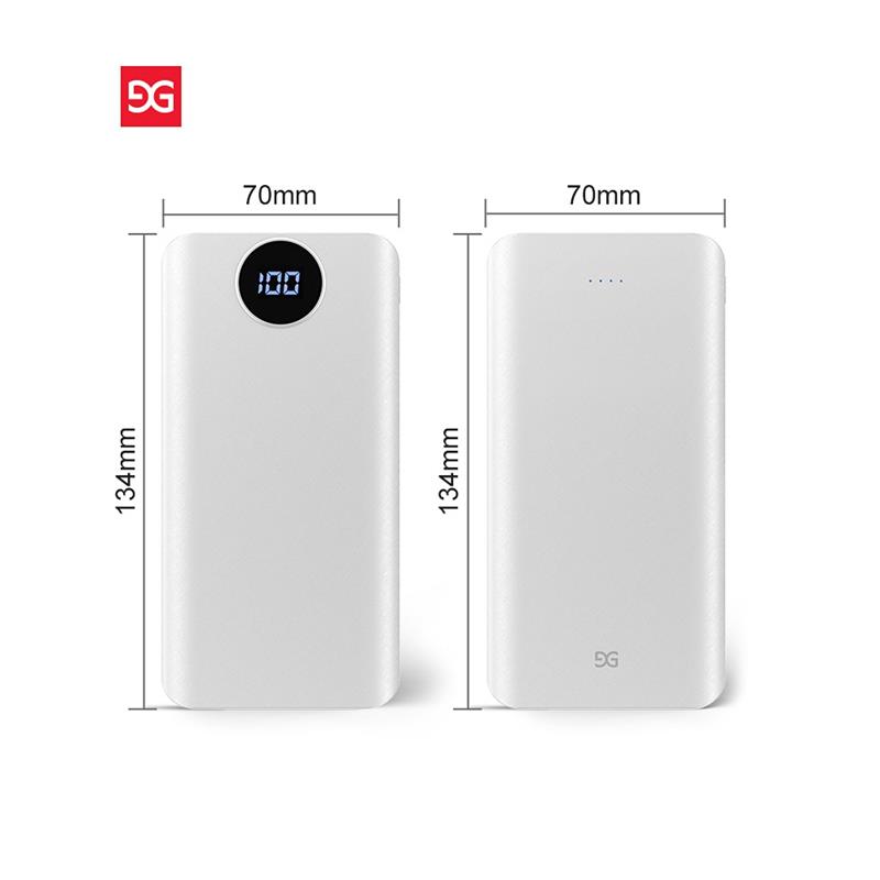 Універсальна мобільна батарея Gusgu Xiamen Mini 80000M 20000 mAh White (GB/T-35590/UA-102807)