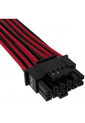 Кабель-перехідник Corsair Premium Individually Sleeved 12+4pin PCIe Gen 5 12VHPWR 600W cable, Type 4, RED/BLACK (CP-8920334)