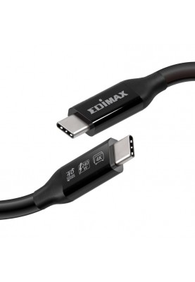 Кабель Edimax UC4 USB Type-C - USB Type-C (M/M), Thunderbolt 3, 0.5 м, Black (UC4-005TB)