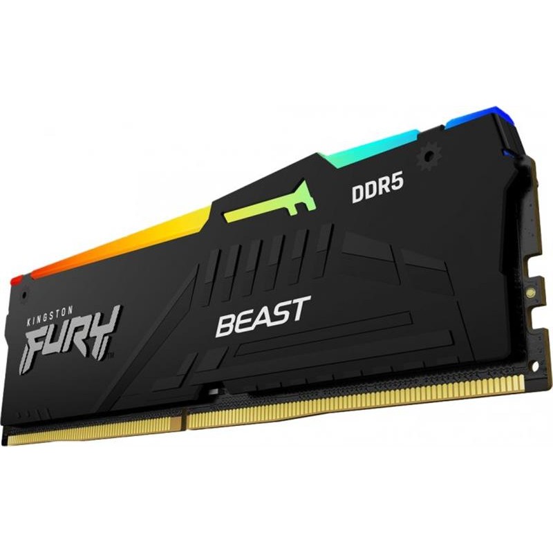 Модуль пам`яті DDR5 16GB/6400 Kingston Fury Beast RGB Black (KF564C32BBA-16)