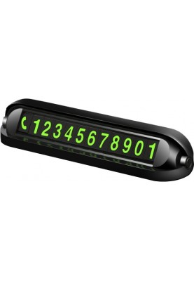 Автовізитка з номером телефону в машину для паркування XoKo Number Detect 001 Паркувальна карта Black (XK-ND-001)