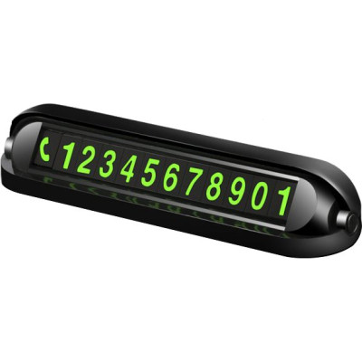 Автовізитка з номером телефону в машину для паркування XoKo Number Detect 001 Паркувальна карта Black (XK-ND-001)