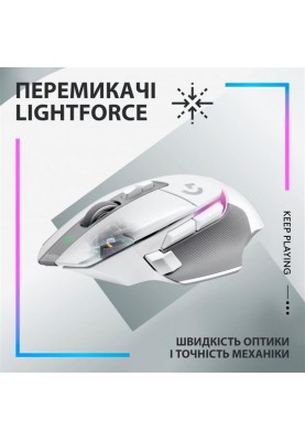 Миша бездротова Logitech G502 X Plus White (910-006171)